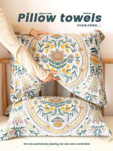 Pure Cotton Soft Pillowcase for Men And Women Home Use Breathable Sweat Absorbent Full Cotton for Couples Single Pillow Use