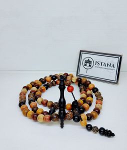 Tasbih kombinasi 17 kayu bertuah isi 99 butir