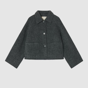 ICICLE | Shrunk Blended Coarse Double-faced Tweed Coat