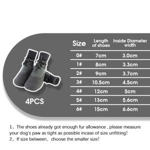 Hamshmoc thú cưng Giày bảo hộ chống thấm nước chống trượt thoáng khí với dây chống rơi cho chó mèo nhiều kích cỡ