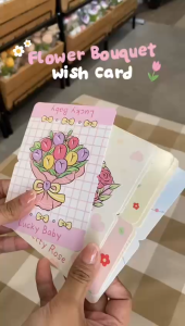 6 In 1 Flower Bouquet Wishes Card Teacher Birthday Baby Valentine Day Message Greeting Card