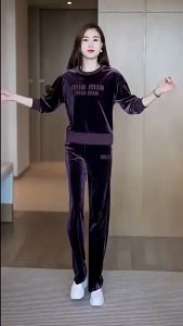 Đồ bộ trung niên nữ cao cấp B21 Quần áo thời trang trung tuổi thu đông đẹp sang trọng cho mẹ người lớn tuổi Bigsize