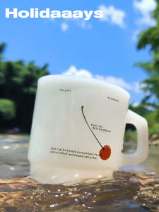 Holidaaays Original Milk Jade Glass Milk Coffee Cup Mug Ins Mid-Ancient Cup Birthday Gift