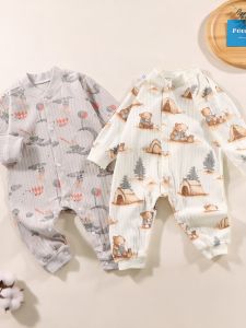 Cotton Long-sleeve All-season Baby Bodysuit Sleepwear