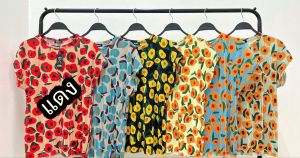 📌เสื้อคอกลมแขนล้ำผ้า:พลีทลายอก 36-50 นิ้ว ยาว 25 นิ้ว