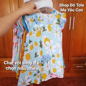 Váy đầm chữ A Size 6 (16-17kg) Tole/lanh 2 da loại 1. Được chọn mẫu. Phom rộng vải tole mát rượi.