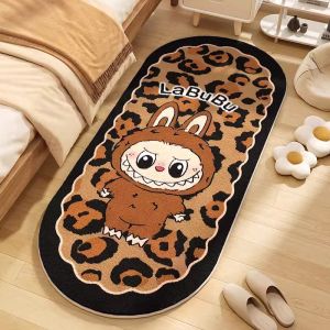 Bengal Tiger Print Cashmere like Living Room Foot Mat Bedroom Carpet Non Slip Easy Clean Home Decor Area Rug American Vintage