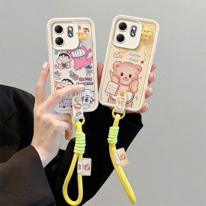 New Casing Infinix Hot 50i Smart 9 8 7 HD Pro Phone Case Leather Design Cute Cartoon Kuromi Capybara Crayon Shin-chan Lens Protection with Lanyard Silicone Soft Cover