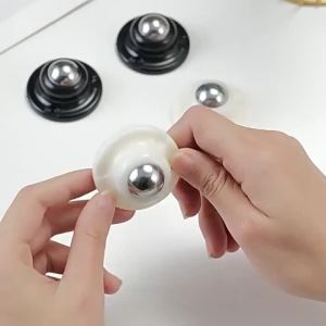 KAK 4PCS Self-Adhesive Caster Wheels 100KG Heavy Duty Stainless Steel Universal Pulley 360° Rotation Furniture Cabinet Rollers