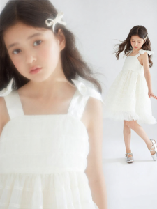 MUCMUKN | Ballet Bow Shoulders Double-layer Ruffled Tulle Dress