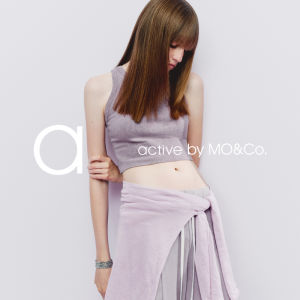 MO&Co. | Active Series Vest Retro Foggy Round Neck Short