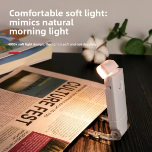 Mini Light Reading Clip Light LED Small Night Light USB Charging Adjustable Brightness Eye Protection Portable Smart Book Lamp