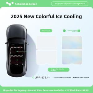 HELLOLEIBOO | Sunshade Curtain For Panoramic Sky Window Heat Insulation Light Blocking Suitable For Car Top Installation Simple Style Gradient Pattern