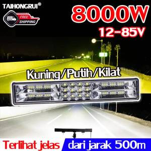Promo Super Terang Venamin Lampu Sorot Led AntiPanas Mobil Truk Offroad IP67 Dua Warna (Putih/Kuning) Lampu Kabut Mobil Lampu Tembak Motor Lampu Sorot Tembak Led Lampu Kerja Mobil