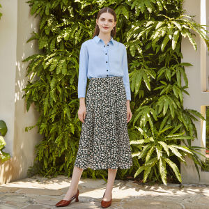 Fragrant Hip Covering Slimming Decorative Buttoned Skirt