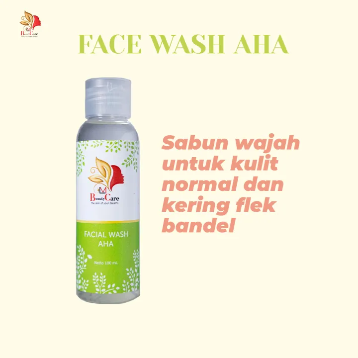 LMbeautycare sabun muka buat wajah flek kering normal face wash aha ...