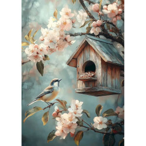 BILIBILI | Acrylic Paint By Numbers Landscape By Numbers on Canvas Coloring By Number for Adults Paint Digital Art