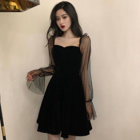 2024 New Arrival Women's Summer Dress Scheming Lace Dinner Suit Hepburn ...