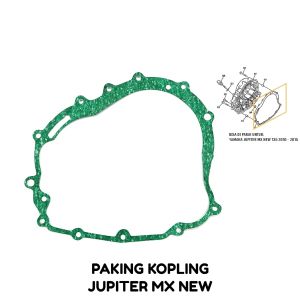 Paking kopling Jupiter MX New - Packing Gasket Block Blok Bak Samping Kopleng Kupling Crankcase Rengkes Kanan Yamaha Jupiter MX New Baru 135