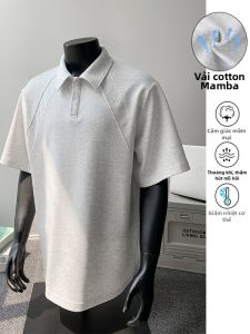 ZHUOCAN | Áo Polo Boxy Đậu Rộng Cho Nam
