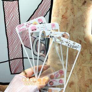Cartoon Tempered Glass Film for Apple 4/4S/5/5S/6s/7/8 plus Full Screen Colorful Mobile Phone Film Cute Design Compatible with SE2/3