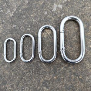 Outdoor U-Shaped Climbing Buckle 304 Stainless Steel Chain Ring Quick Hang Spring Clip Dog Leash Buckle Multi-Purpose Hardware