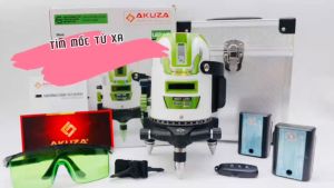 Máy cân bằng laser 5 tia xanh AKUZA AK-911Plus Đế Bi Chỉnh Độ Sáng Tia Điều Khiển Máy Xoay Từ Xa