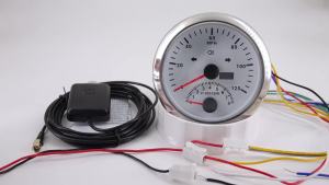 RYSJM | 0-120MPH Speed Meter 85mm GPS Speedometer Odometer with Tachometer 0-8000RPM with Turn Signal for Car Truck Boat 12V
