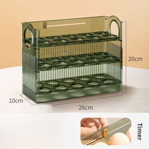 Kitchen Egg Storage Box Rolling Egg Holder Refrigerator Side Door Special Preservation Box Multi-layer Slanted Mouth Automatic