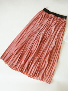 High Waist A-Line Midi Skirt for Women Autumn Style Pleated Slimming Universal Size Japanese Style Half-length Skirts