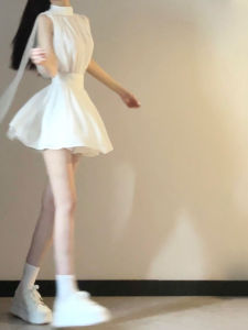Homecore | Island Resort Style Slimming Sleeveless White Dress for Petite Summer Wear