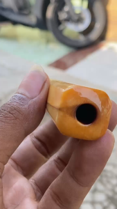 once pipa gg lawas panjang 15cm segilapan asli astengah kristal alami mulus