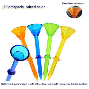 30pcs/pack Large Golf Tees TE017 Three layer Plastic Golf Tees Transparent Golf Seat