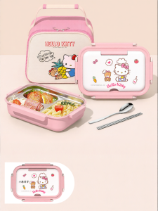 YOULUNMEI | Childrens Insulated Stainless Steel Lunch Box