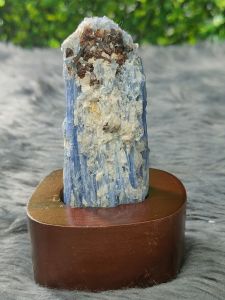 Blue Kyanite Natural Stone With wood stand