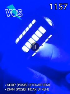 LAMPU STOP REM BELAKANG KEDIP 33 TITIK LED FLASH DC 12V MOTOR MOBIL - STOPLAMP 1157