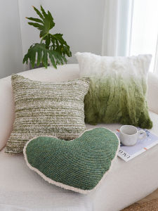 Fresh Green Decorative Pillow Case Square