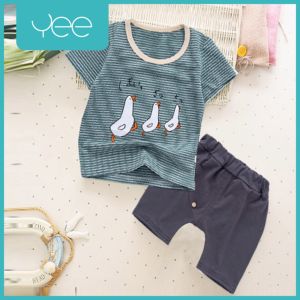 YeeShop ชุดเสื้อผ้าเด็กผู้ชาย/เด็กผู้หญิงแขนสั้นเข้าชุด มีให้เลือกหลายลาย หลากสี New 2024 ไซส์ 90#/12-18เดือน 100#/18-24เดือน 110#/2-3 ปี (4S 1125)