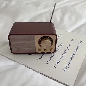 Vintage Portable Wood Bluetooth Speaker with Radio