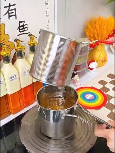 Panci Deep Fryer 2IN1 Stainless Steel & Panci Set Saringan Minyak Praktis Rebus Multifungsi