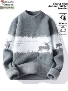 TUCANO | Semi-High Collar Colorful Thickening Thermal Sweater