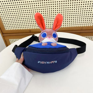 กระเป๋าคาดหน้าอกเด็กผ้าไนลอนลายการ์ตูนน่ารักสำหรับเด็กชายและเด็กหญิง กระเป๋าสะพายข้างแบบลำลอง ปิดด้วยซิป กระเป๋าใส่เหรียญสำหรับเด็ก