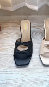 Gallery muchu - Elena Sandal Heels Wanita / Sandal Heels Pesta / Sandal Pita / Heels Tinggi 5cm / APL 03