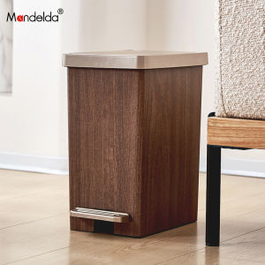 Mantida Large Size Kitchen Bathroom Foot Pedal Trash Can Double Opening Waterproof Cover Household Garbage Bin Waste Paper Basket