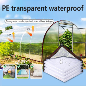Transparent Outdoor Tarpaulin 0.18mm PE Rainproof Garden Plant Cover Gazebo Pergola Canopy Dog Pet Window Windproof Awning