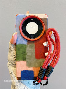 Huawei Mate60 Pro+ Phone Case Womens Leather Woven Lanyard Protective Cover Autumn Winter New Style Full Protection Anti-Fall