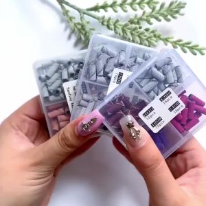 Ardour Mini Stainless Steel Mandrel 80/120/180/240 Grit Nail Sanding Bands Nail Drill Bits Polish Removal Pedicure Tools