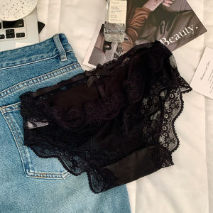 Pháp Sang Trọng Satin Ren Quần Lót Nam Nữ Thấp Vòng Eo Tam Giác Quần Tuổi Teen Quyến Rũ Bán Trong Suốt Mỏng Thoải Mái Mùa Hè Bé Gái