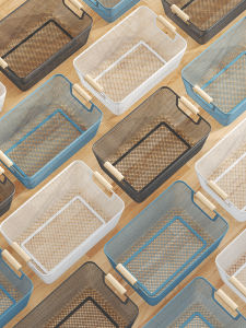 Iron Storage Basket Storage Basket Storage Box Toy Snack Household Sundries Vegetable Kitchen Clothes Desktop Bathroom