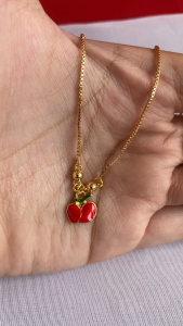 SET PERHIASAN FASHION ANAK CINCINKALUNGGELANGANTING MOTIF APEL SET ANAK